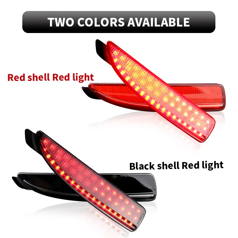 2 шт. красные/черные линзы для Mazda 3 5 6 2014-2018