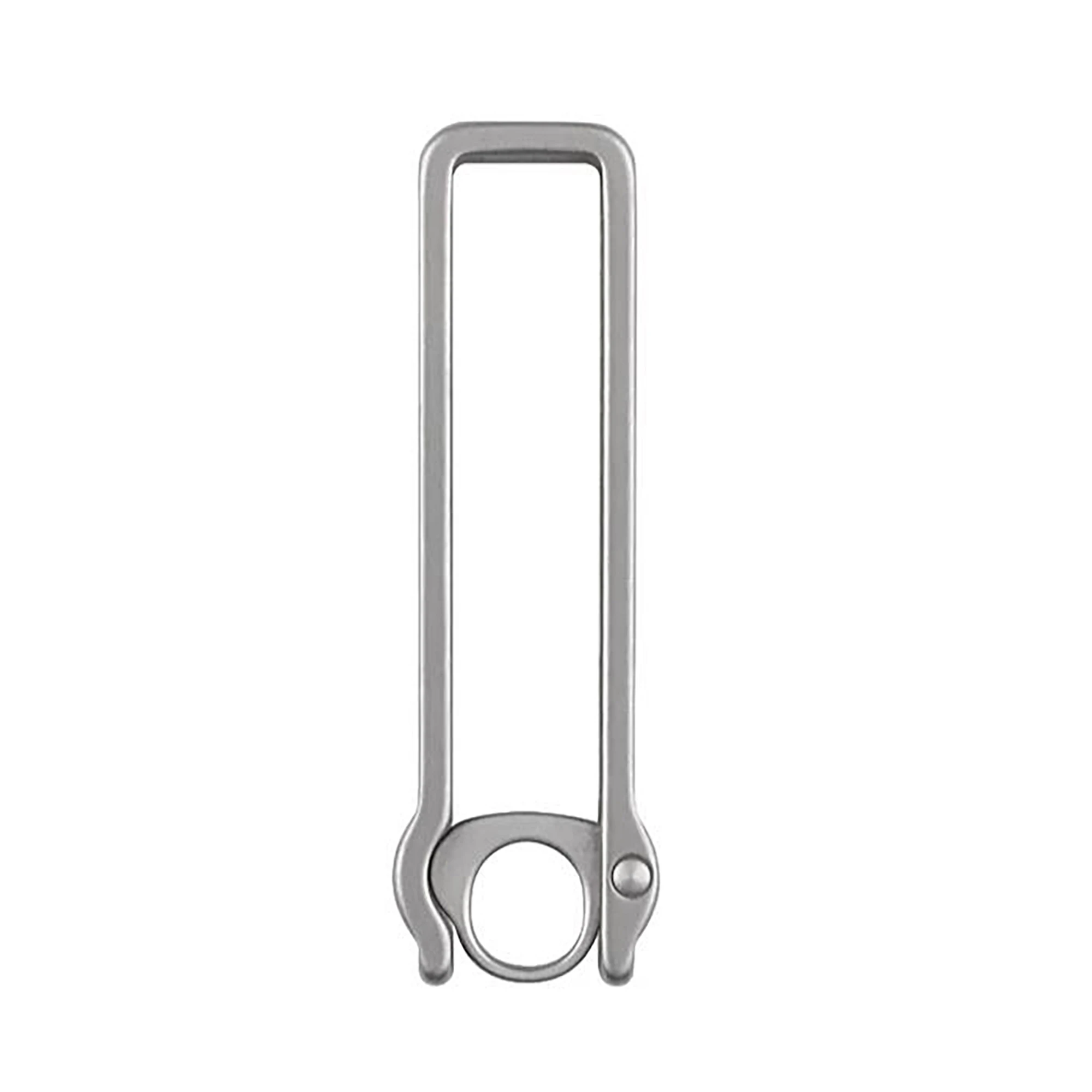 

Unique CNC made TC4 Ti titanium quick release detachable safety belt clip keychains Key ring Hook DIY EDC housewarming gift