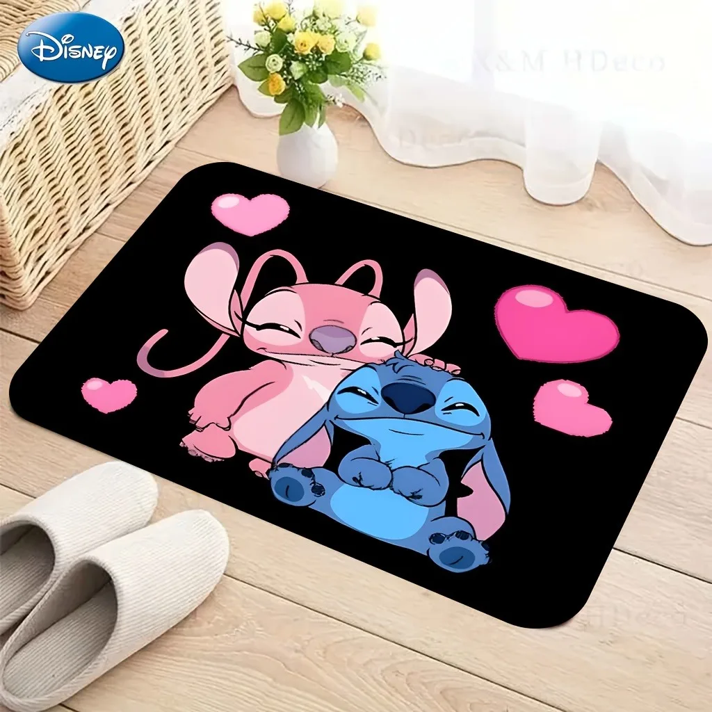 

Stitch and Angel's Sweet Embrace MatSoft, впитывающие и нескользящие, коврики для ванной комнаты, коврики для йоги, украшение для дома