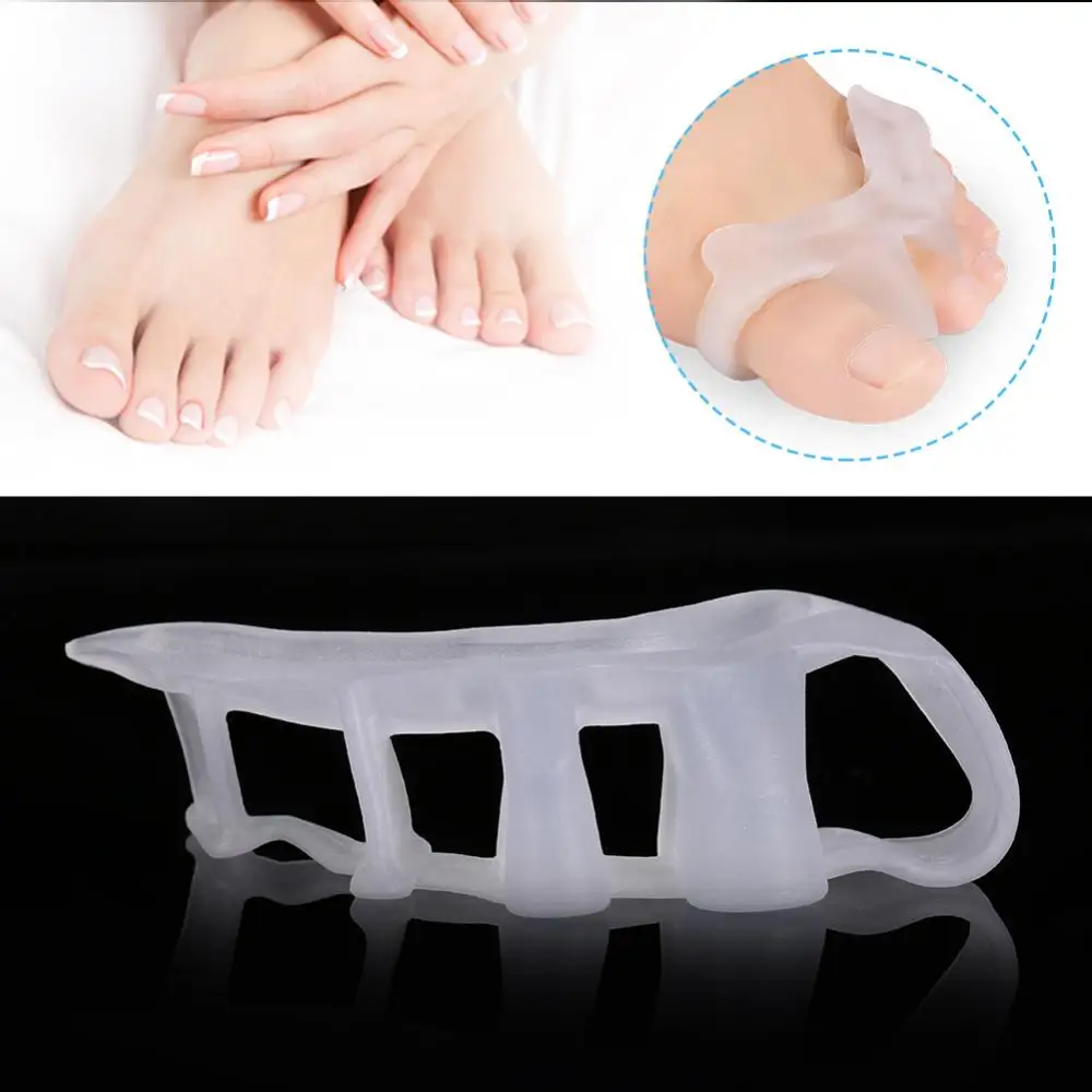 

1 Pairs Hallux Valgus Corrector Silicone Gel Toe Separator Straightener Spreader Alignment Foot Hammer Toes & Bunion Pain Relief