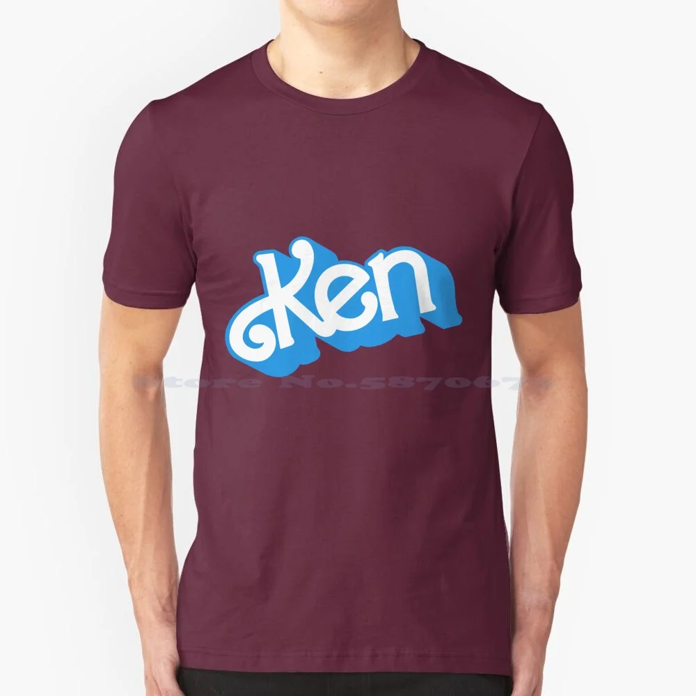 Футболка с логотипом Ken 100% хлопковая Dady винтажная синяя кукла для геев