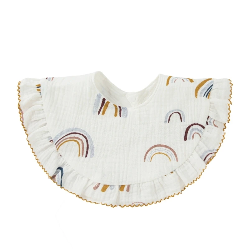 

Baby Bibs Bandana Ruffle Drooling Bib for Infant 0-18M Baby Teething Wipe Towel Floral High Absorbent Burp Cloth Bib