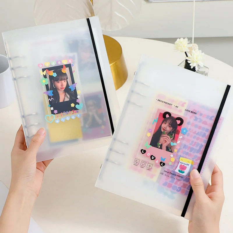 

A5 Transparent File Holder Notebook Binder Refill Inner Cards Photocard Protection Organizer Sheath Cover Home Decor Supplies