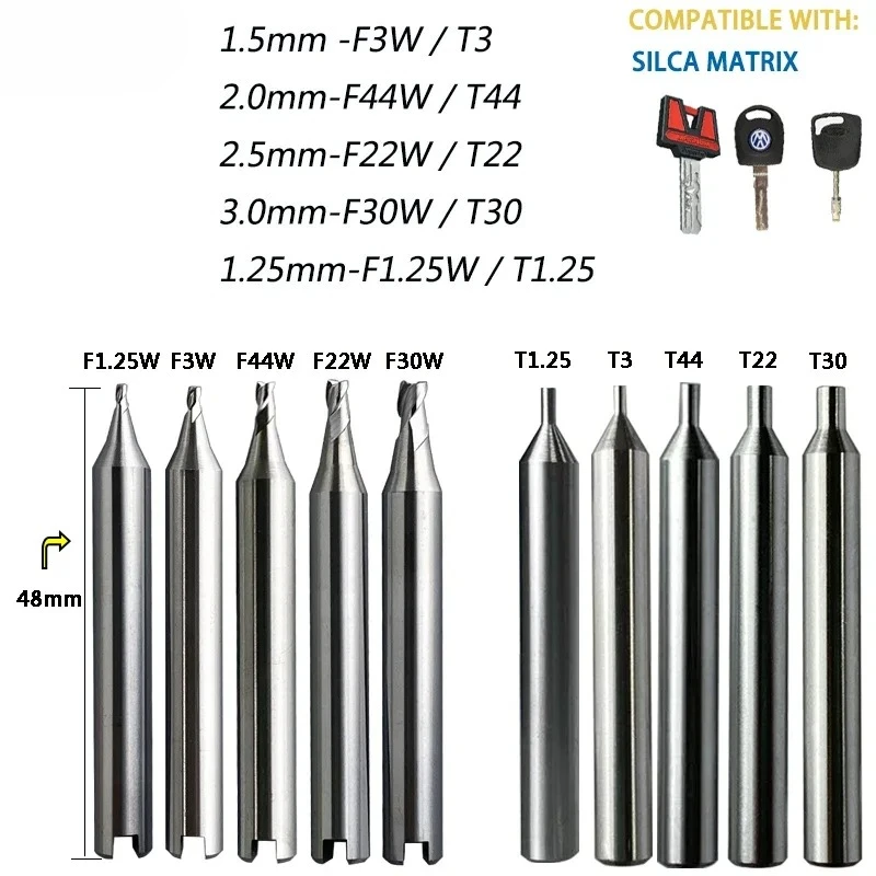 Фото Фрезы Cutter F3, F44, F22, F30, совместимые с машинами для копирования ключей SILCA Matrix HU63, FO21, TOY40, HU56, HU100 №1