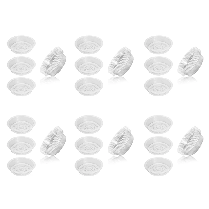 BEAU-60Pcs 8Inch Clear Plant Saucer Plastic Drip Trays For Indoor And Outdoor Plants For Holding Succulent Flower Planter Pot