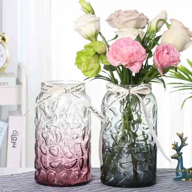 

Nordic Style Vase Round Home Decor Transparent Vases Glass Flower Pot Garden Living Room Table Decoration Ваза Для Декора