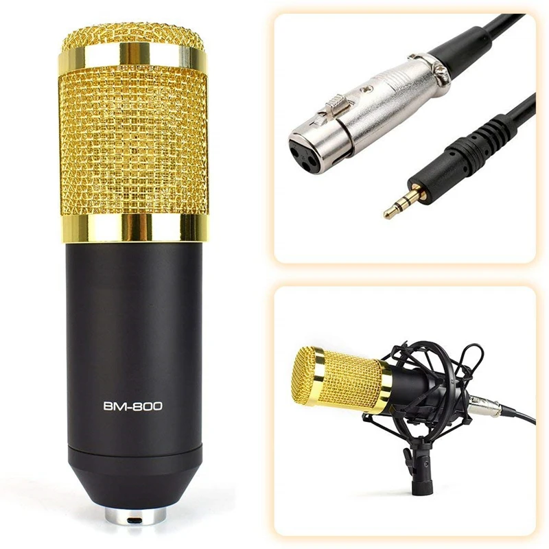 bm 800 karaoke microphone bm800 studio condenser mikrofon mic bm 800 for ktv radio braodcasting singing recording computer free global shipping