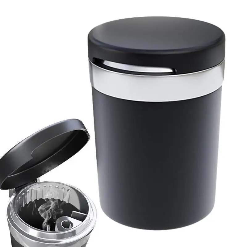 

Car Ashtray With Lid Auto Portable Mini Trash Can Vehicle Storage Tool For Car Armrest Box Interior Smokeless Ash Holder Items