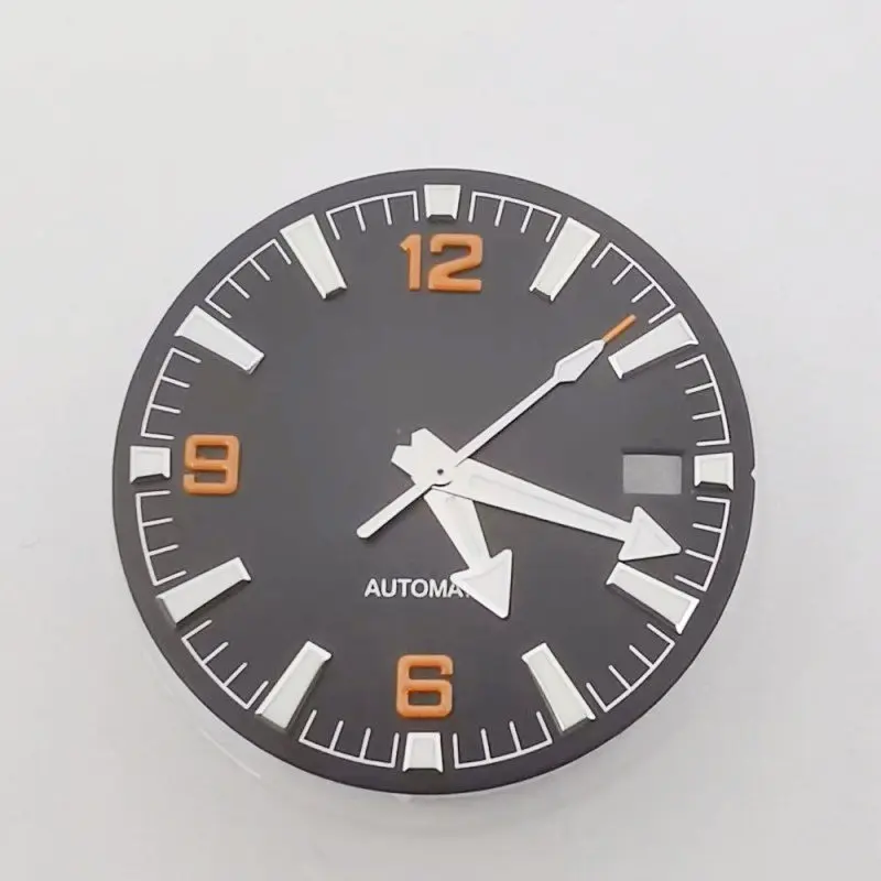 Mod 31mm Green Luminous 369 Number Sterile Watch Dial with Hand Fit for NH35 NH36 Movement Sea 600 Watch
