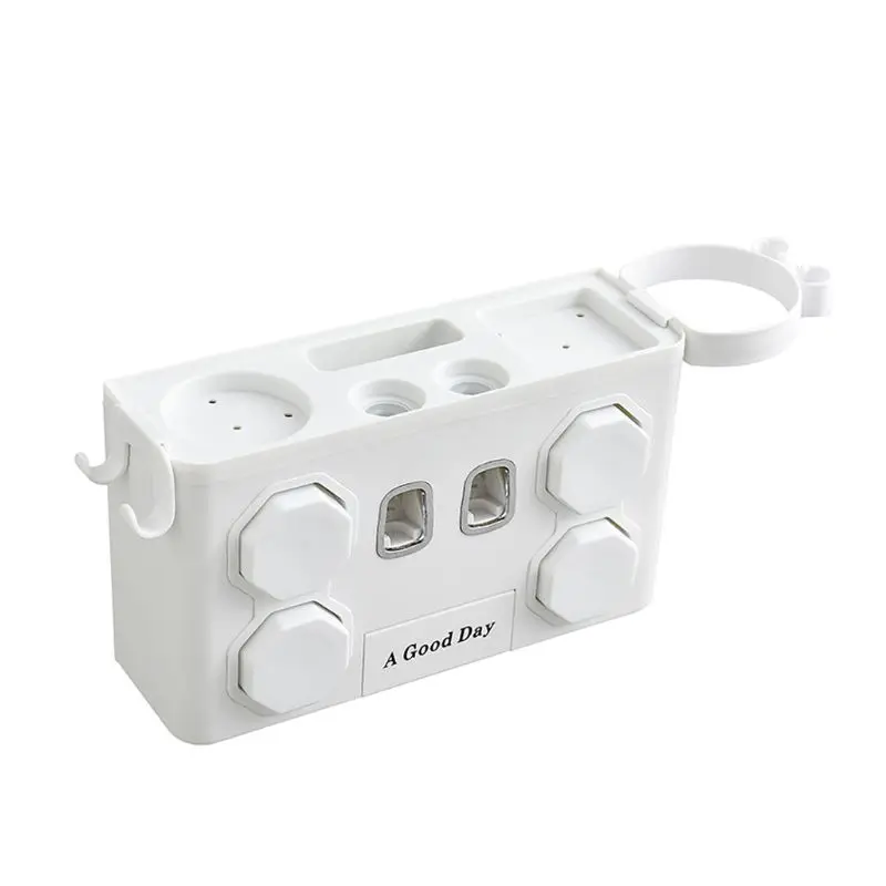 

Toothpaste Dispenser Squeezer Wall Mount and Anti-dust Toothbrush Holder