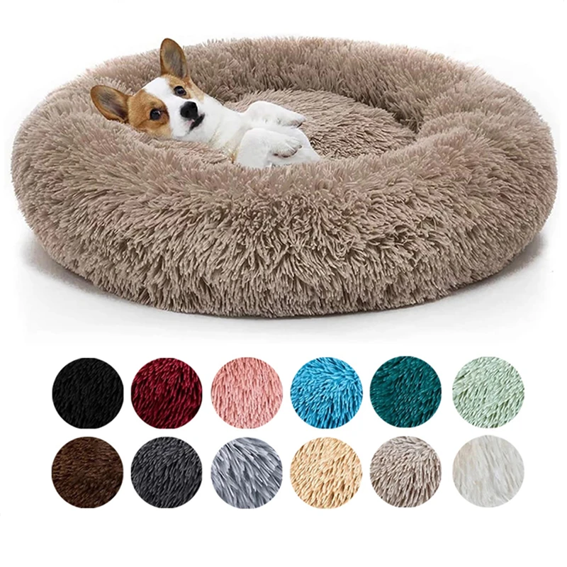For Dog Large Big Small For Cat House Round Plush Mat Sofa D