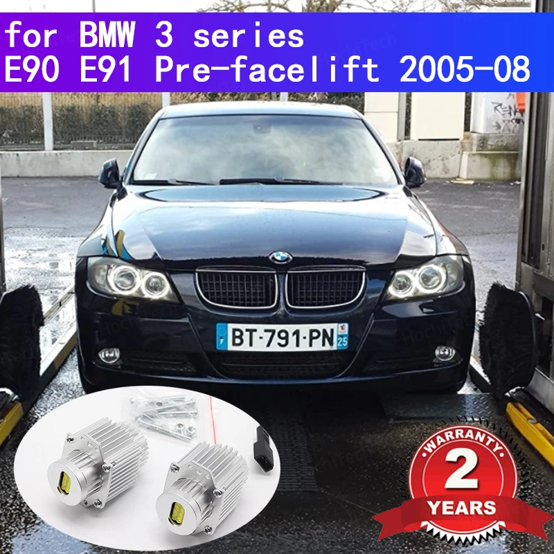 

2 года гарантии, 8 светодиодный ных чипов 160 Вт/пара, фары 325i 328i 335i Angel Eyes для BMW 3 серии E90 E91 Pre LCI 05-08 светодиодный светодиодсветильник габаритные огни