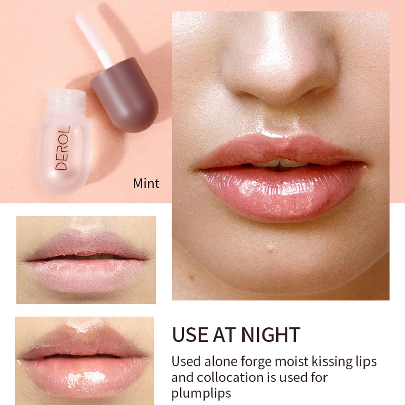 

Instant Volume Lips Plumper Oil Moisturizing Repairing Reduce Lip Fine Line Serum Cosmetic Sexy Lip Gloss Makeup 2pcs Day Night