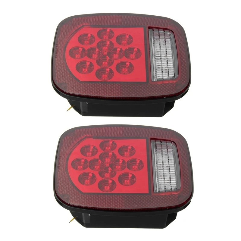 

2Pcs Universal Red+White 39 LED Stop Brake Turn Tail Combination Light For Jeep TJ CJ YJ JK