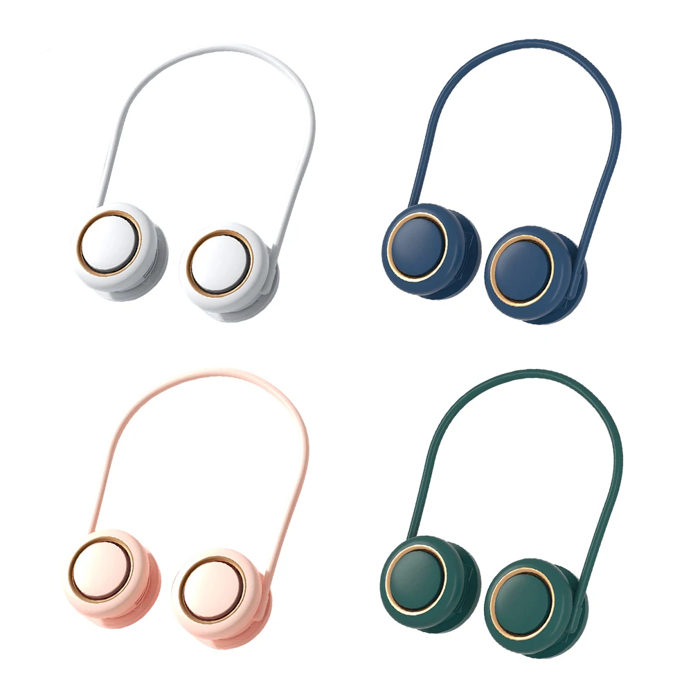 

2022 Новый веер для шеи без листьев с USB-зарядкой, складной портативный летний веер с воздушным охлаждением для занятий спортом на открытом во...