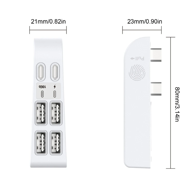Удлинители USB-портов 6 в 1 для тонких адаптеров расширения Прямая поставка