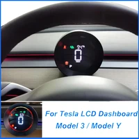 for tesla model 3 model y head up display lcd multimedia digital dashboard panel speed high beam battery range