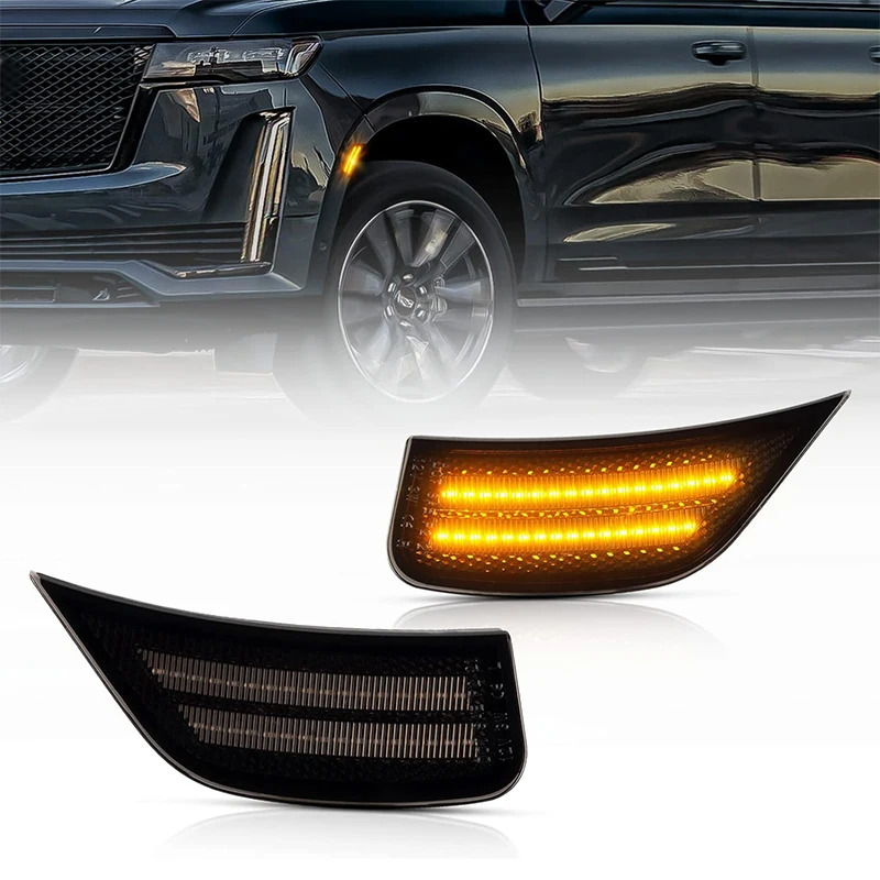 

2X фонарь для крыла бампера, боковой маркер, модель для Chevrolet Suburban Tahoe, для GMC Yukon, для Cadillac Escalade ESV 2021-2022
