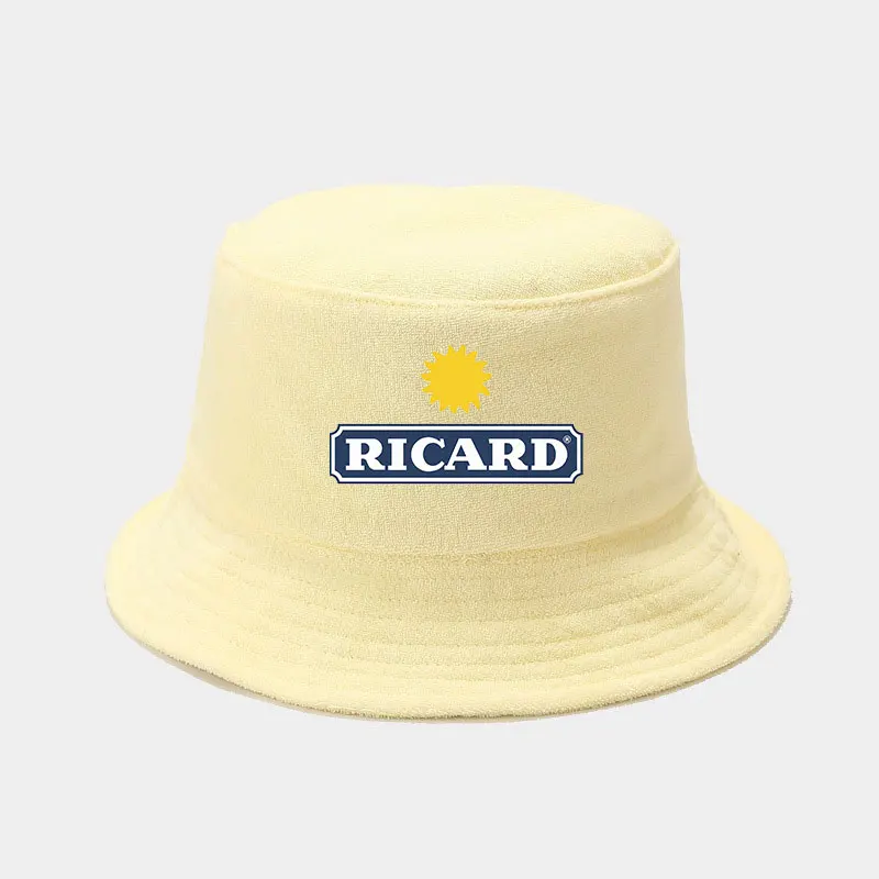 

Summer RICARD Adjustabl Bucket Hats Unisexe Man Women Cotton Ricard Fisherman Caps Girl Boy Outdoor Sport Chapeau Bob Panama Hat