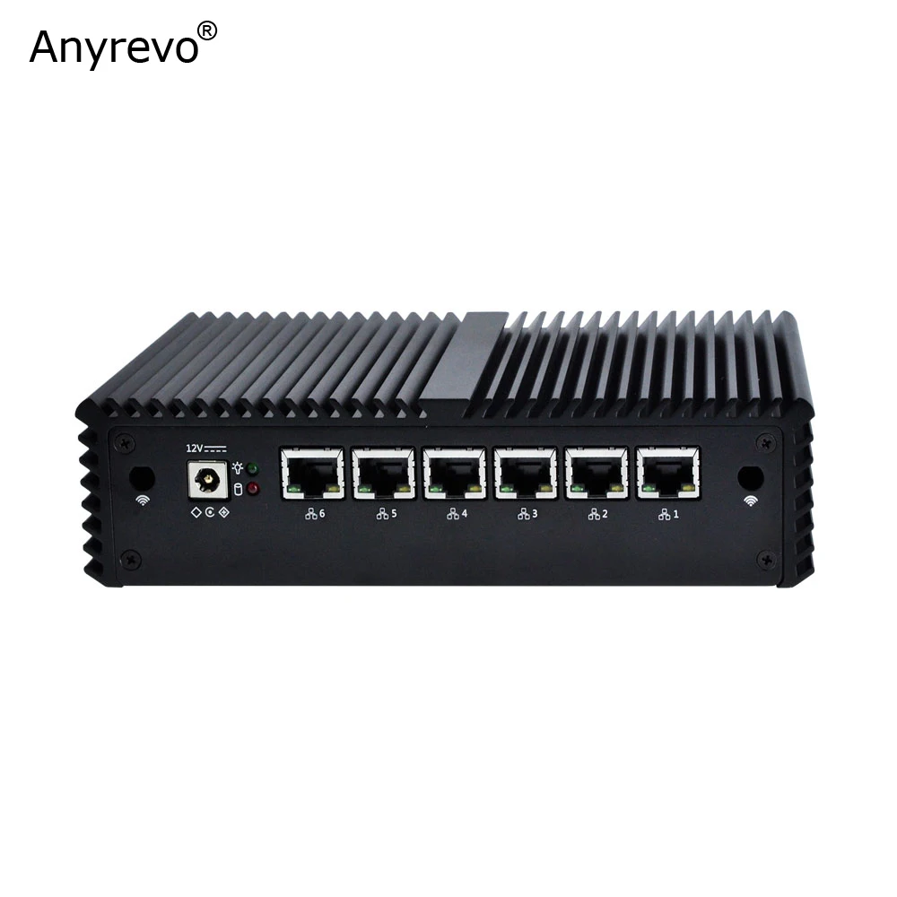 Алюминиевый Чехол для pfSense / OPNsense Intel 7-го поколения Celeron 3865U Mini PC с DDR4 6 i211AT Gigabit LAN RS232