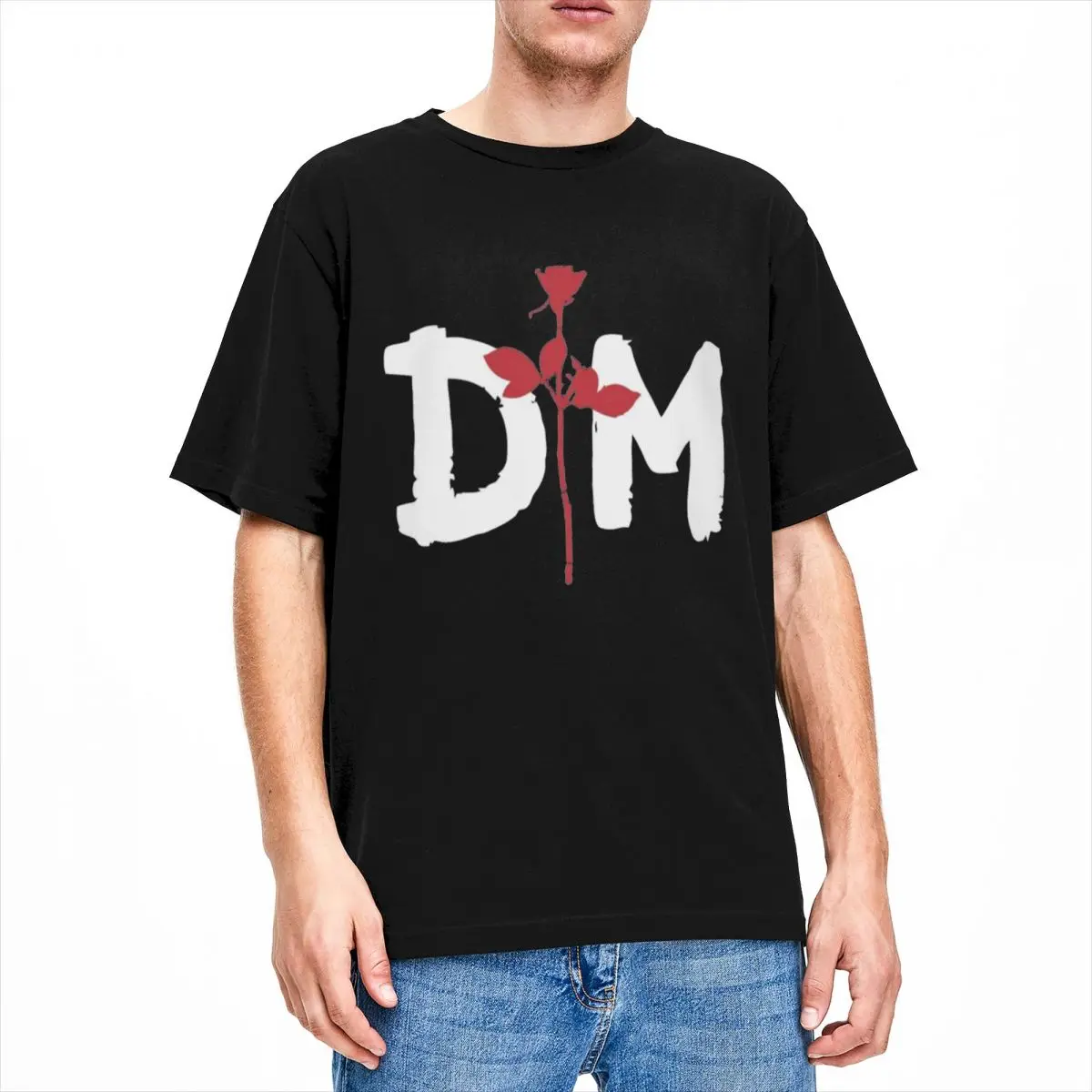 

Personaliesd Depeche Cool Mode Accessories T-Shirt for Men Women Retro Funny Pure Cotton T Shirt Crewneck Short Sleeve Clothing