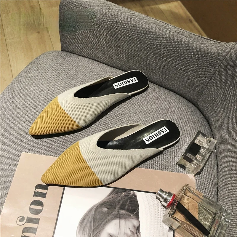 

Новые Модные Тканые бриллиантовые Лоферы со средним носком, Повседневные тапочки, летние сандалии на плоской подошве