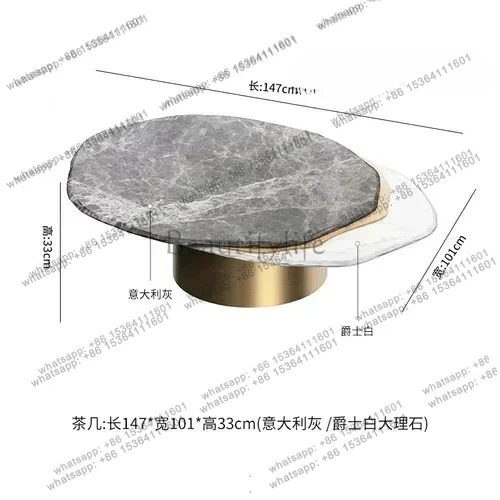 Maat Gema케이 Güven Marmeren Woonkamer Speembali Gevormde Roestvrij Staal Italiaanse Licht Luxe (art.: 3920d3cdeb9bd) - 3920d3cdeb9bd