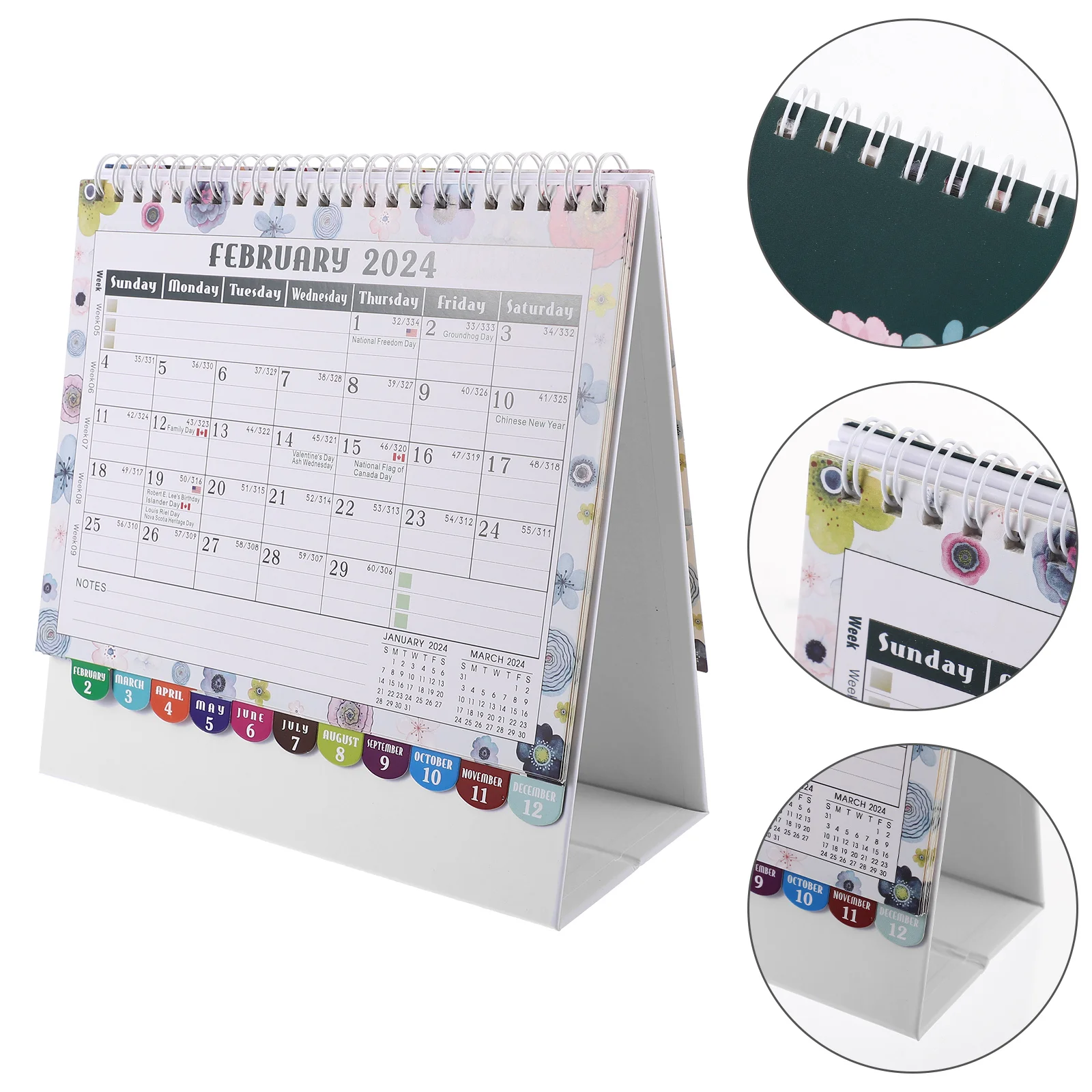 

Настольный календарь для офиса, новый год 2024, минималистичный декор, ежедневное использование, ежемесячно