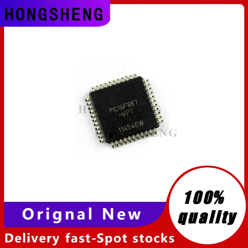 

2-10pcs/lot PIC16F887-I/PT PIC16F887 TQFP-44 Microcontroller chip can be burned instead