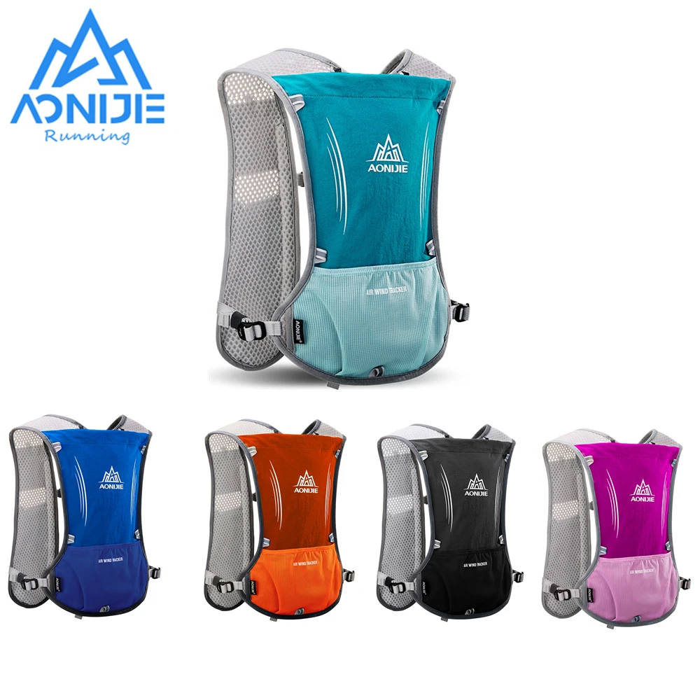 

AONIJIE E913S 5L Hydration Backpack Rucksack Bag Vest Harness Water Bladder Hiking Camping Running Marathon Race Sports Orange