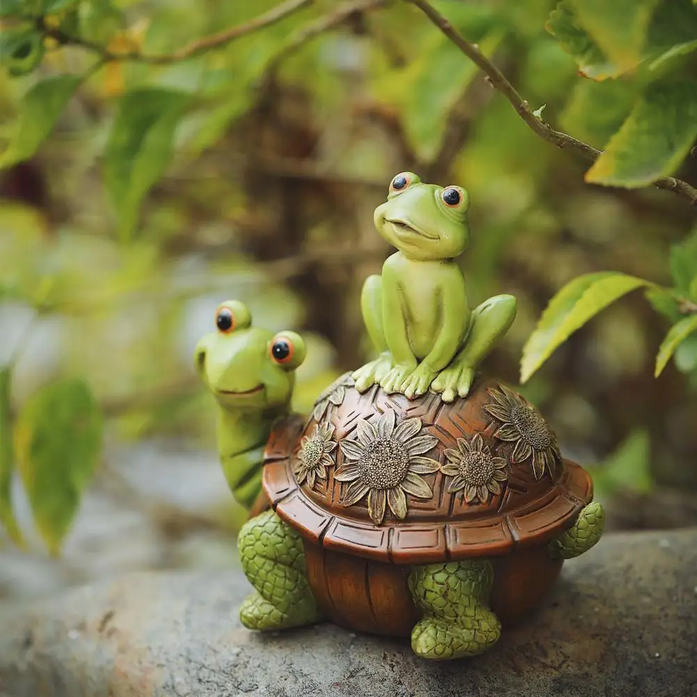 

Frog Turtle Figure Creative Solid Eco-friendly Cute Animal Figurine Garden Decoration Household Supplies