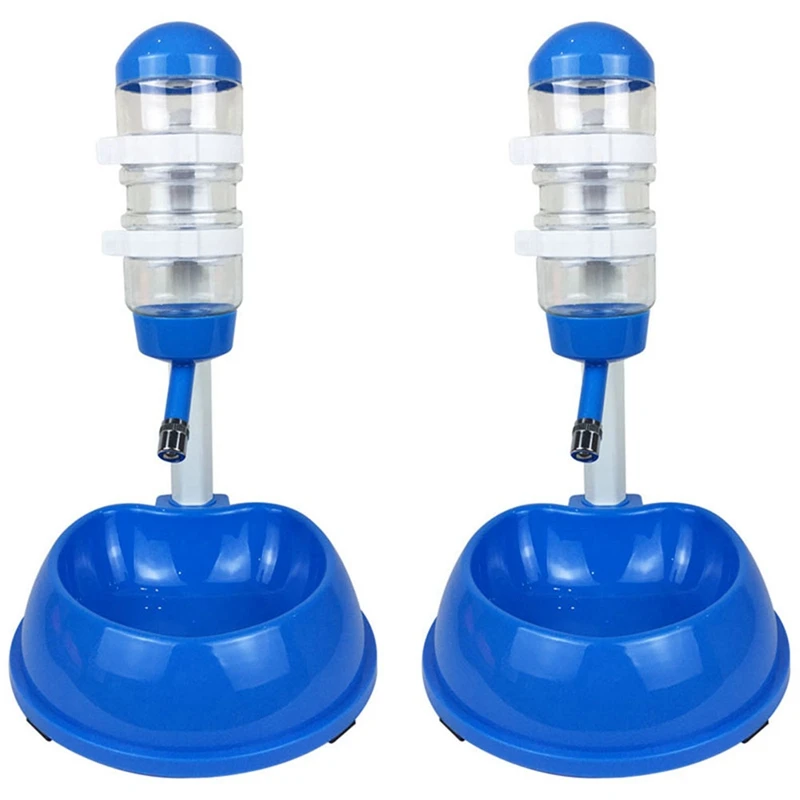 

Автоматическая поилка для домашних животных, 2 шт., чаши для собак, бутылки для воды, универсальная подъемная миска, синяя чаша дозатора