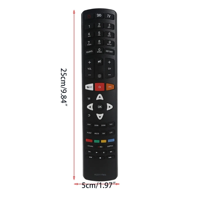 

Remote Control RC311 FMI3 Compatible with TCL 4K 3D LED LCD Smart TV L43P1US L50P1US L50C1US L55P1US L43P2US L49P2US P18A