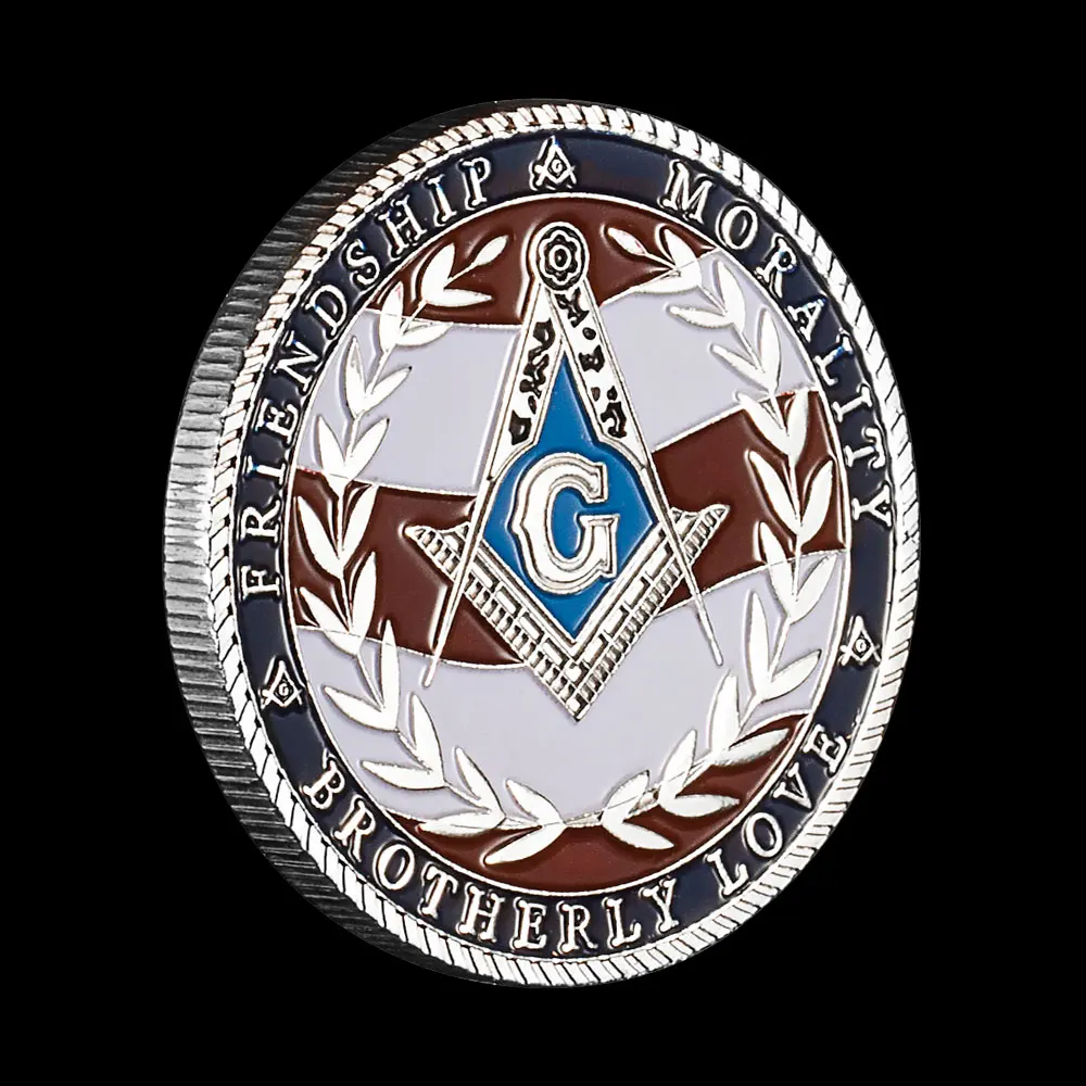 Сувенир Freemason из США серебряная Посеребренная монета с изображением гоинов