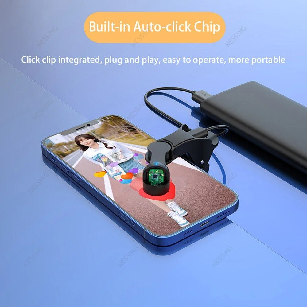 

Mobile Phone Auto Screen Clicker Live Stream Mute Tiktok like tap Physical Simulation Game Continuous Click For ios android