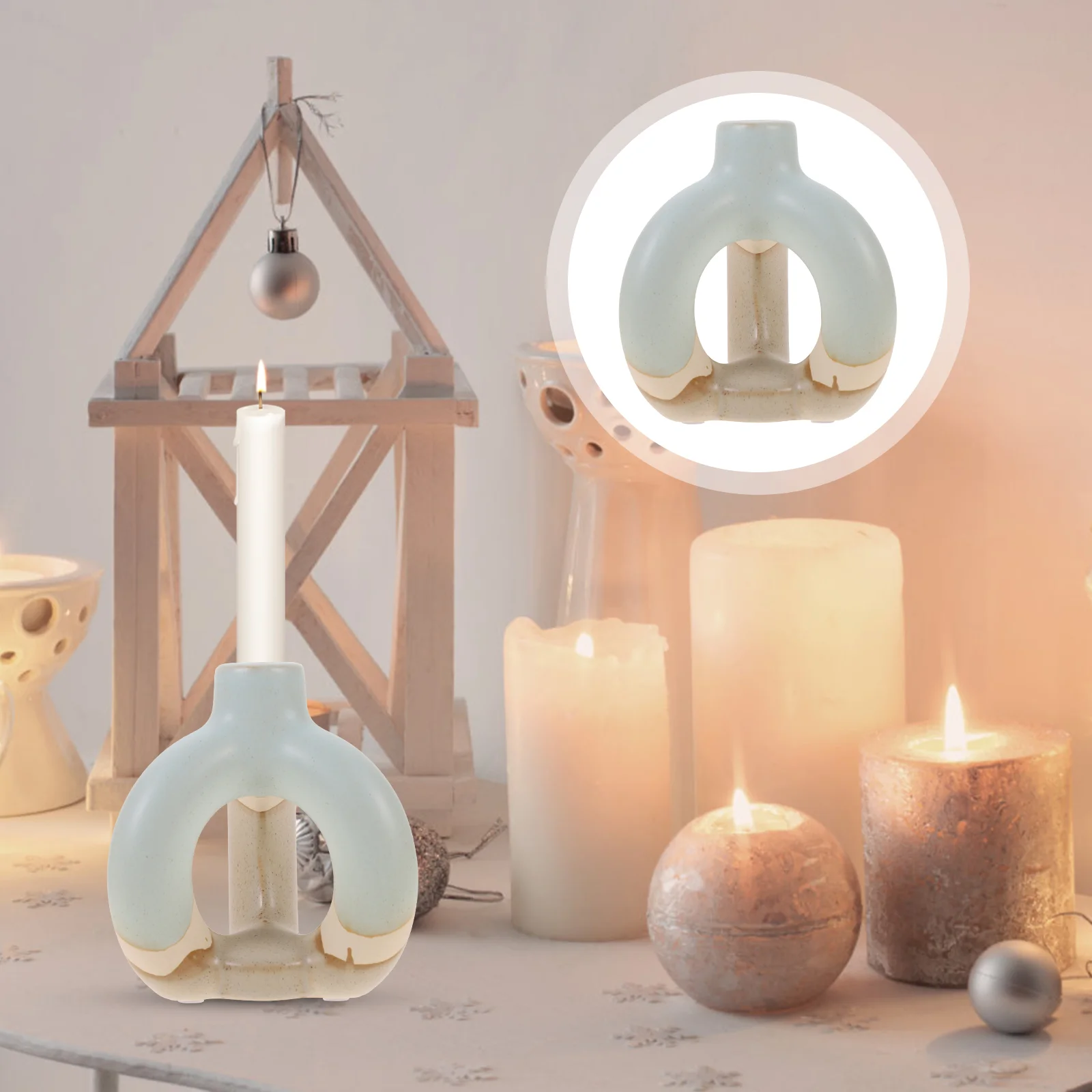 

Ceramic Holder Retro Stand Desktop Ornament for Home Wedding Party