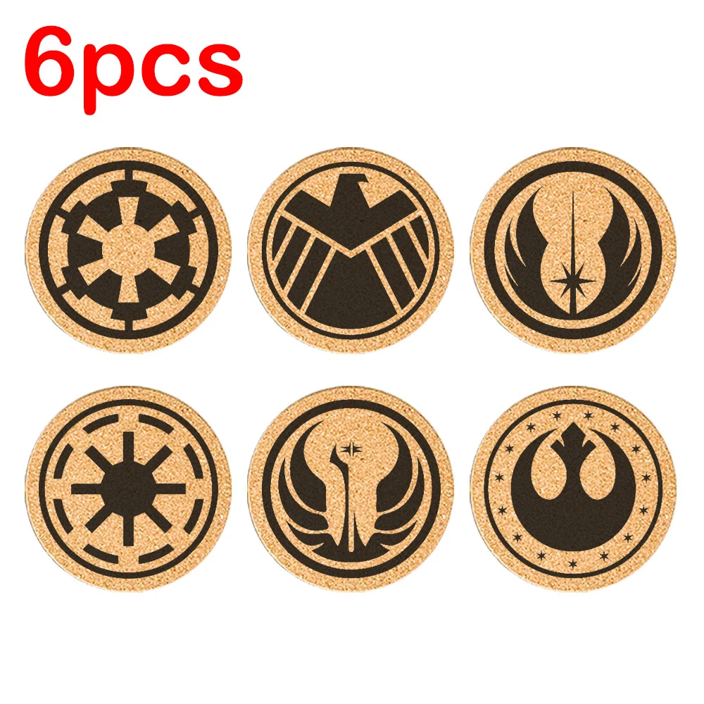 

Пробковые подставки для напитков HEROCROSS, набор из 6 штук