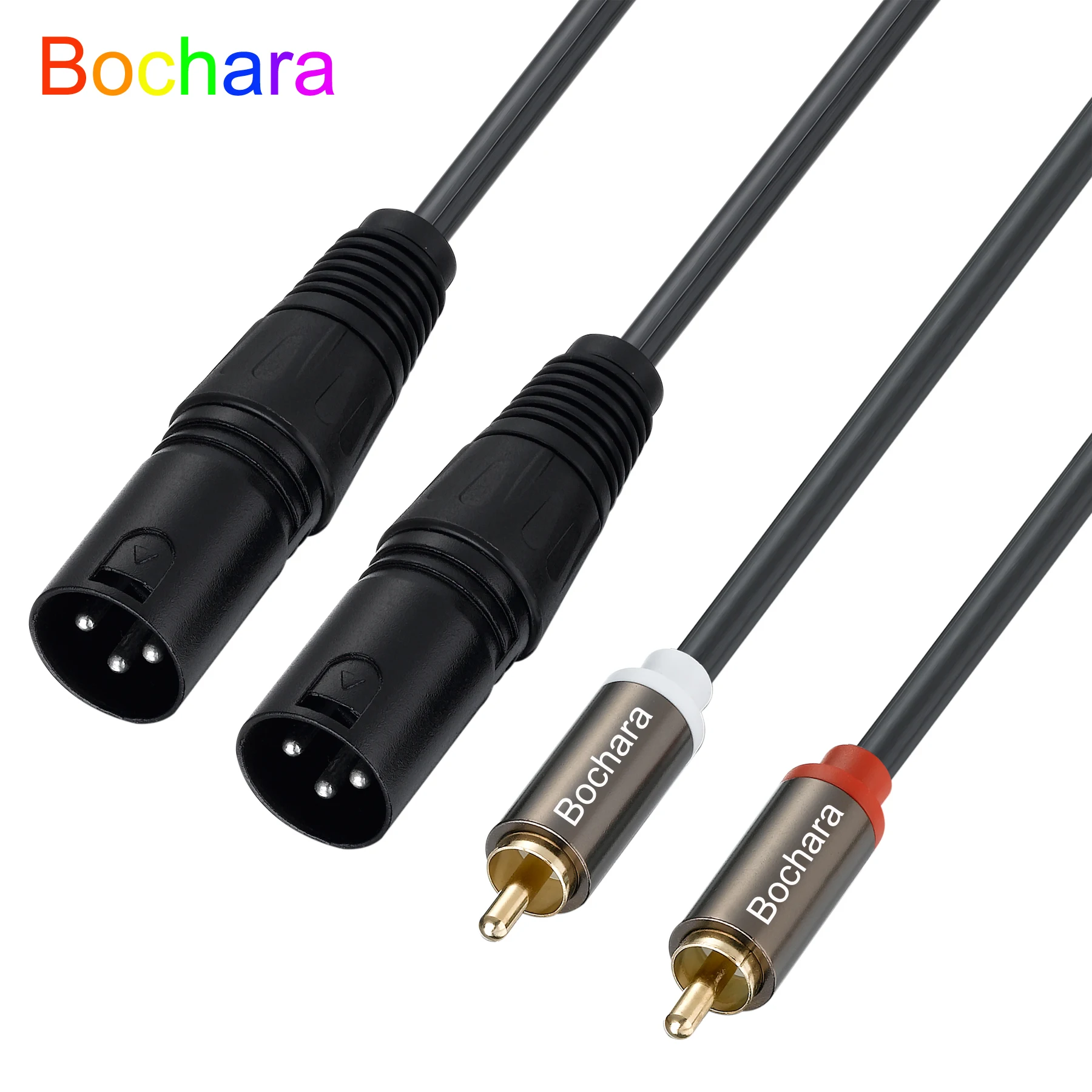Кабель Bochara 2RCA штекер-двойной штекер XLR штекер аудио кабель OFC штекер для усилителя микшера динамиков 1,5 м 3 м