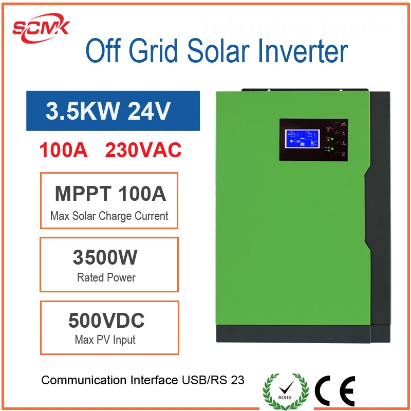 

Инвертор солнечной батареи 3,5 кВт, вход без сети 220 В с преобразователем Mppt, инвертор немодулированного синусоидального сигнала для панели PV