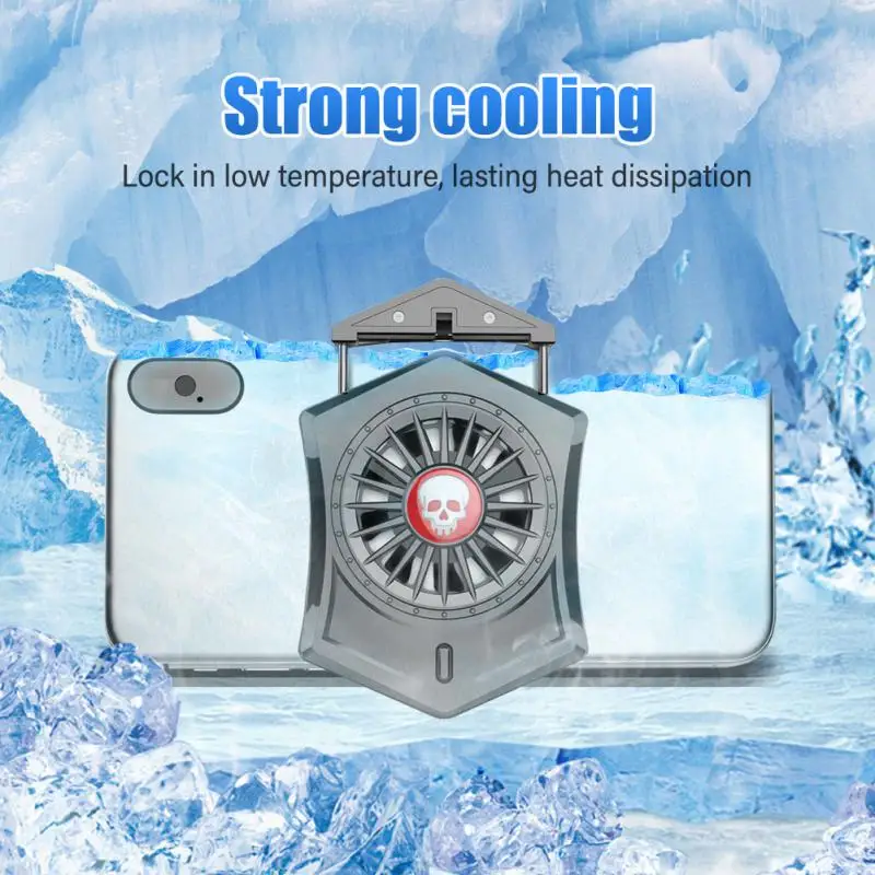 

The Car Households Are Two -port USB2.4A Travel Ca Water-cooled Mobile Phone Radiator Game Handle Cooling Sticker Fan Eating