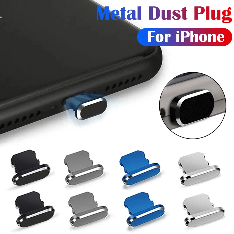 

Противопылевая заглушка из алюминиевого сплава для iPhone 13 12 Mini 14 Pro Max XS 8 Plus IPad AirPods, USB-порт для зарядки, пылезащитная заглушка, крышка