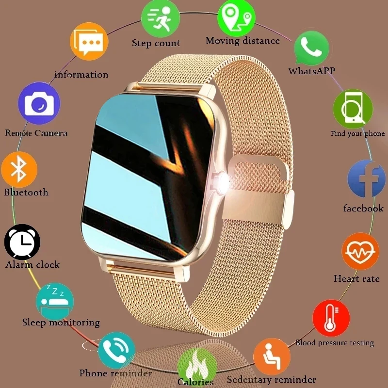 

2023 Women Smart Watch Men Heart Rate Fitness Tracker Ladies Watch Bluetooth Call Smart Clock for Xiaomi Samsung Android Phone