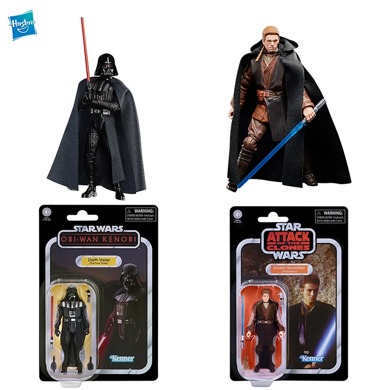 

Original Hasbro Star The Vintage Series Obi-Wan Kenobi Anakin Skywalker Darth Vader Action Figure 3.75 Inch Modle Boys Toys Gift