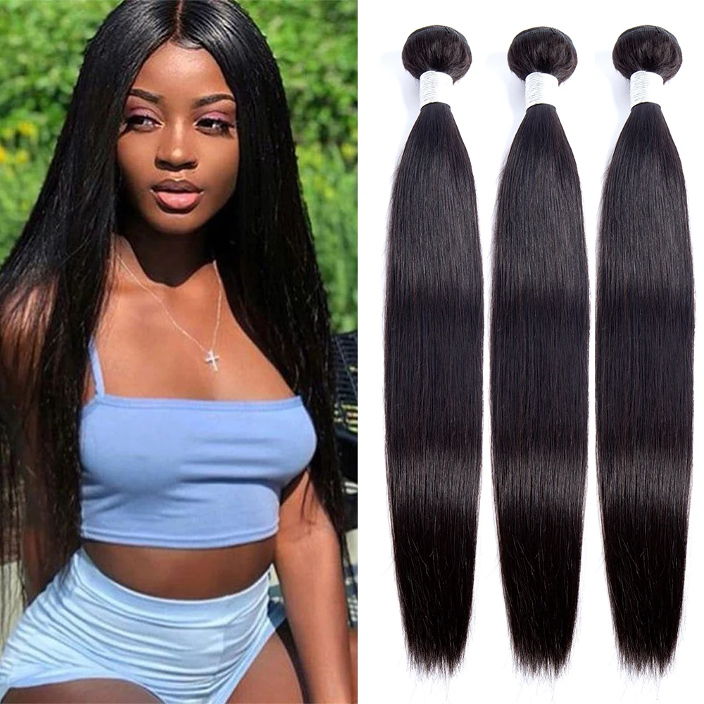 

Прямые волосы, искусственные малазийские человеческие волосы, волнистые пучки, 3 шт., 4 шт., партия натуральных цветов, наращивание волос без повреждений, красивые шелковистые прямые волосы