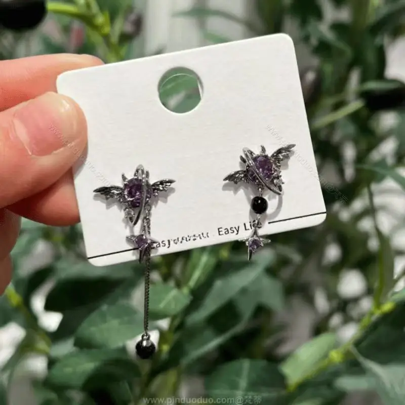 Винтажные серьги-гвоздики Aretes Para Mujer с крыльями в готическом стиле Y2K, серьги Brincos, ювелирные изделия Pendientes Tous (art.: 3920cfeeb4d7d) - 3920cfeeb4d7d
