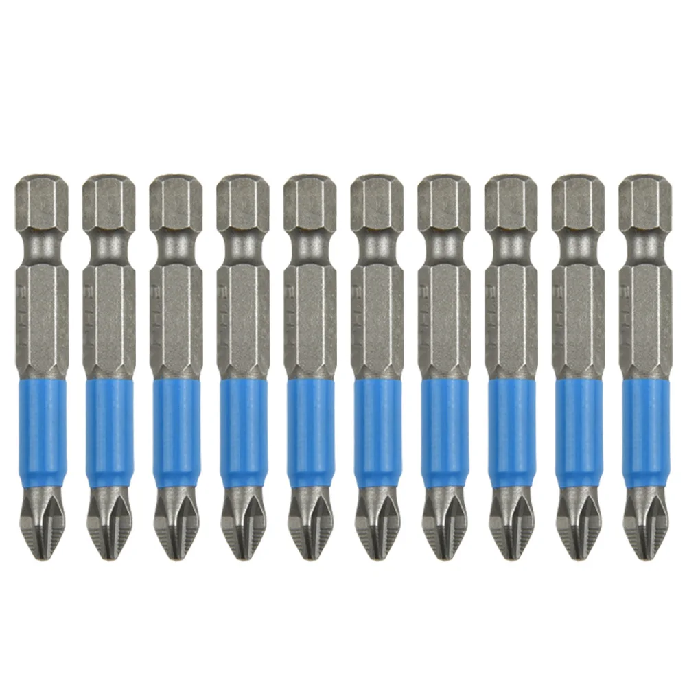 5/10Pcs 50mm PH2 Cross Screwdriver Bits Anti Slip Hex Shank Electric Screwdriver For Electric 1/4 Manual Screwdriver