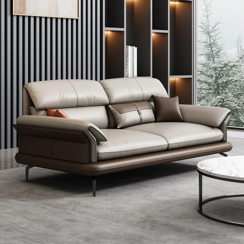 Кожаная мебель роскошный модульный диван Современная эргономичная необычная