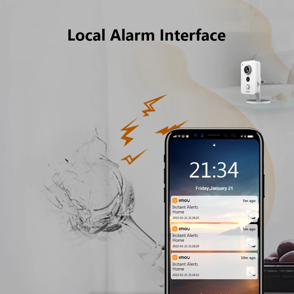 Imou Cube Внутренняя IP-камера Wi-Fi 1080P PIR Радионяня Интерфейс внешней сигнализации