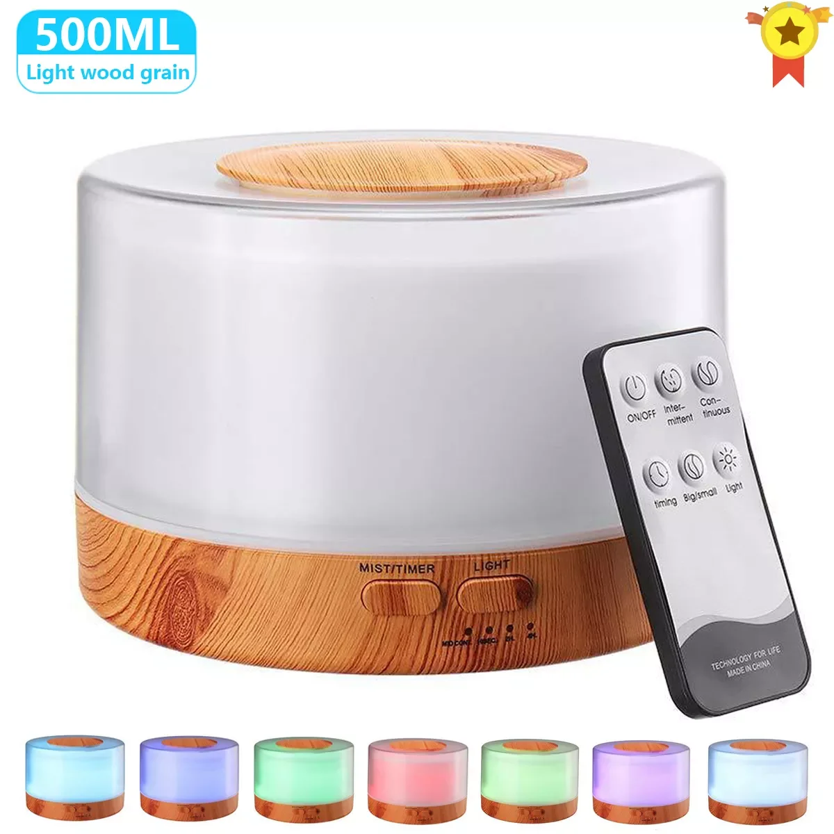 

NEW2023 500ML Aromatherapy Diffuser Xiomi Air Humidifier with LED Light Home Room Ultrasonic Cool Mist Aroma Essential Oil Diffu