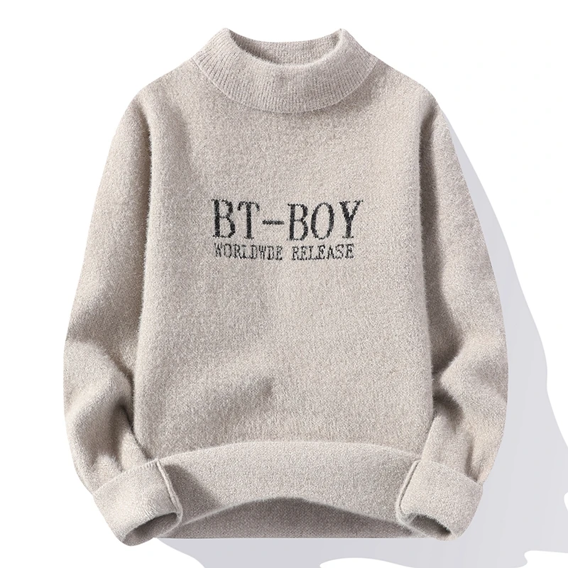 

New High Quality Youth Trend All-match Knitted Sweater Casual Warm Comfortable Soft Long-sleeved Printed Top